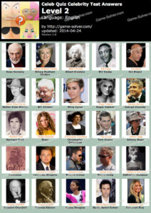 Celeb Quiz Celebrity Test Level 2 Game Solver