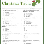 Christmas Carol Trivia Printable The Players Will Have To Choose The