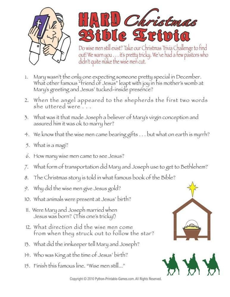Bible Trivia Questions For Christmas