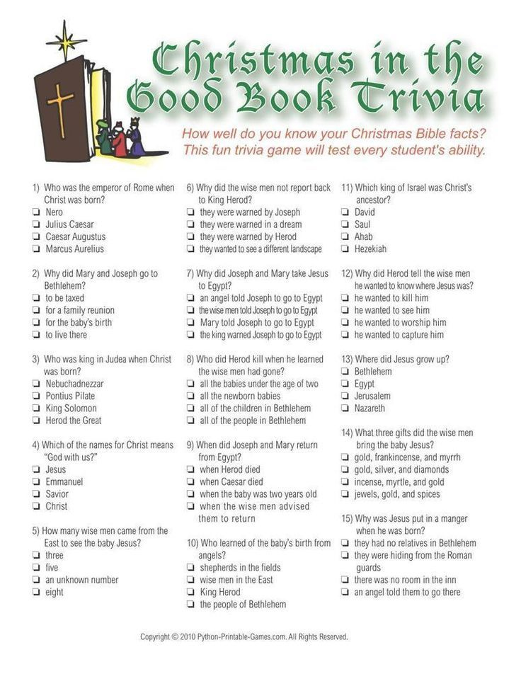 Christmas Christmas Bible Trivia Game 6 95 Christmas Trivia Games 