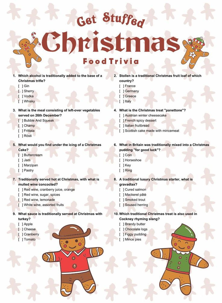 Christmas Food Trivia Questions And Answers Printable This Or That 