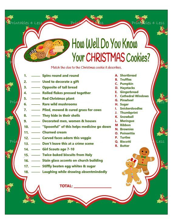 Christmas Game Cookie Jar Game Christmas Party Game Holiday Etsy 