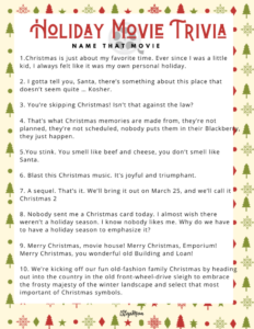 Christmas Movie Picture Quiz With Answers Printable Themediocremama