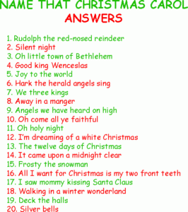 Christmas Song Picture Game Answers Christmas Christmas Trivia