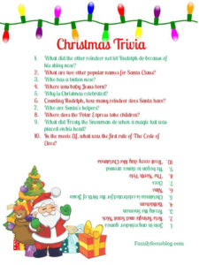 Christmas Trivia Questions And Answers For Kids