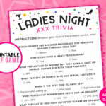 Dirty Adult Trivia Fun Ladies Night Games XXX Trivia Etsy