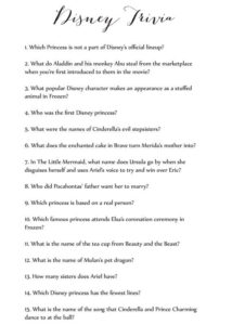 Disney Trivia Game Etsy In 2021 Disney Facts Disney Trivia