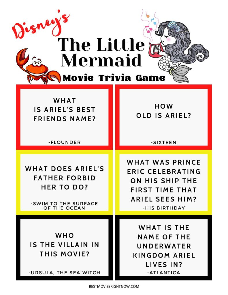 Disney Trivia The Little Mermaid Best Movies Right Now