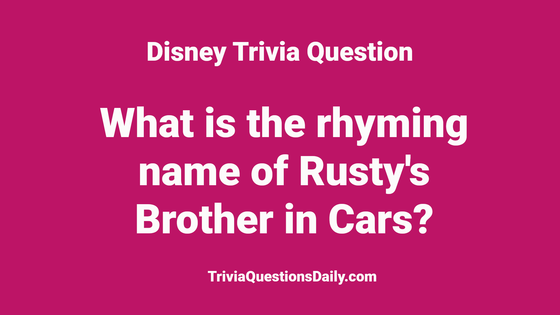 Disney Trivia Trivia Questions Daily