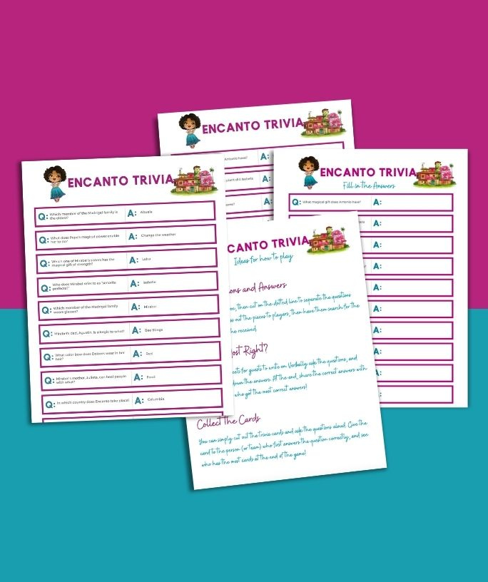 Encanto Trivia Questions And Answers For A Party Free Printable 