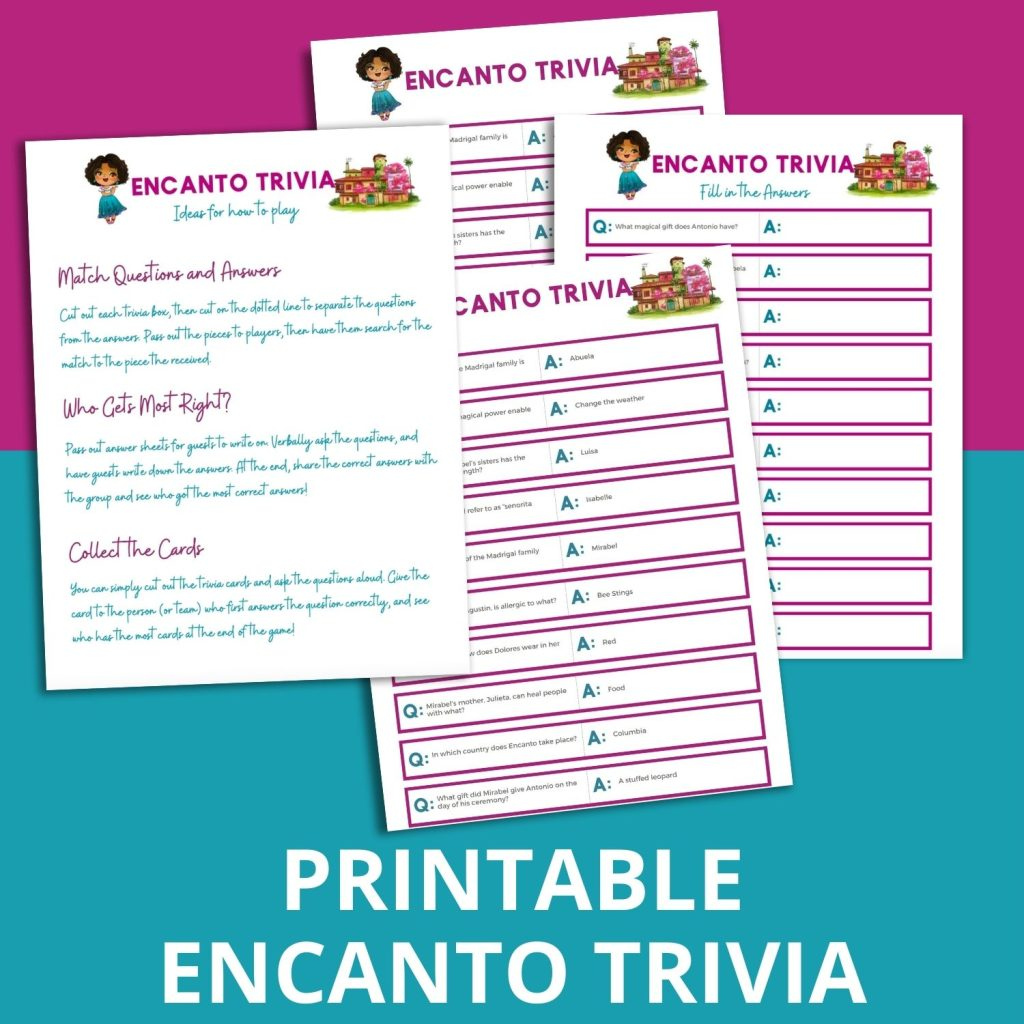 Trivia Questions With Answers Encanto Trivia Questions and Answer