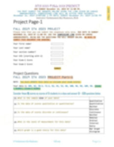 Fall 2019 STA 2023 Project Questions Mudunuru Venkat pdf IMPORTANT