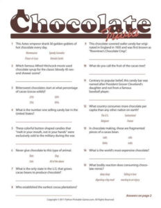 Foods Drinks Games Chocolate Trivia Game Trivia Questions And