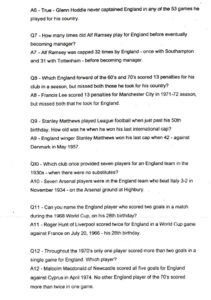 Football Cartophilic Info Exchange England s Glory Soccer Trivia 3
