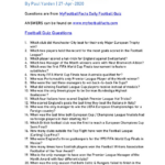 Football Quiz Questions MyFootballFacts Quiz Football Trivia