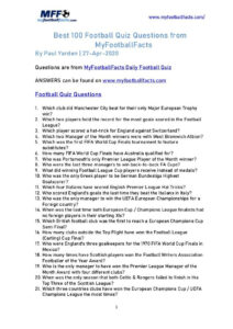 Football Quiz Questions MyFootballFacts This Or That Questions
