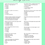 Free Printable Baby Trivia Game For Baby Shower Party