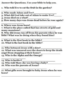 Free Printable Bible Quizzes With Answers Sitevisions