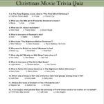 Free Printable Christmas Movie Trivia Quiz