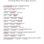 Free Printable Christmas Movie Trivia Quiz