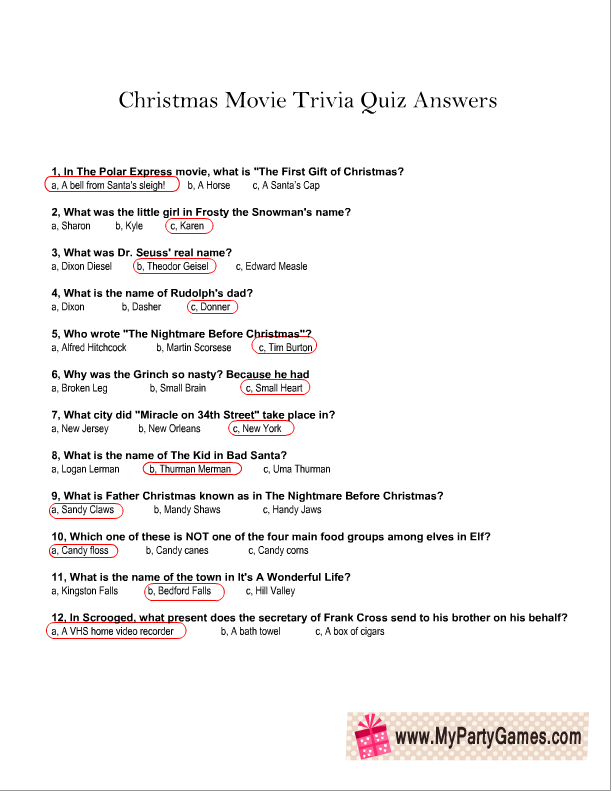Free Downloadable Trivia Questions Answers