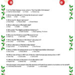Free Printable Christmas Movie Trivia Quiz Worksheet Christmas Movie