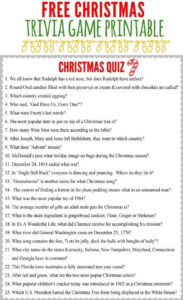Free Printable Christmas Trivia Questions And Answers Printable Try