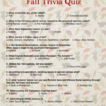 Free Printable Fall Trivia Quiz