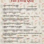 Free Printable Fall Trivia Quiz