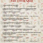 Free Printable Fall Trivia Quiz Trivia Quiz Free Trivia Questions