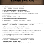 Free Printable Halloween Trivia Quiz For Adults