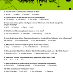 Free Printable Halloween Trivia Quiz For Adults