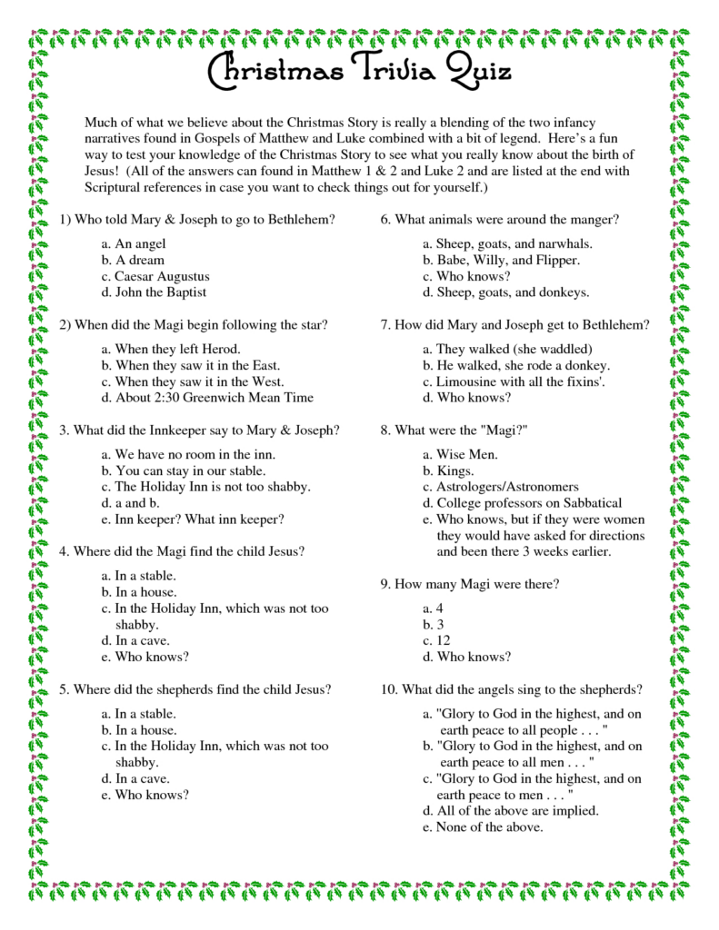 Free Printable Trivia Questions For Seniors Free Printable Trivia