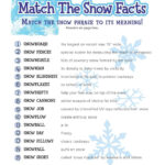 Free Printable Winter Game Match The Snow Facts Download Snow Facts