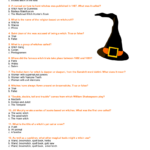 Free Printable Witch Trivia Quiz For Halloween