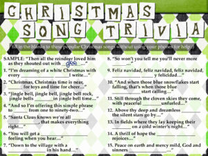 FREEBIE Christmas Song Trivia YouthMinistry