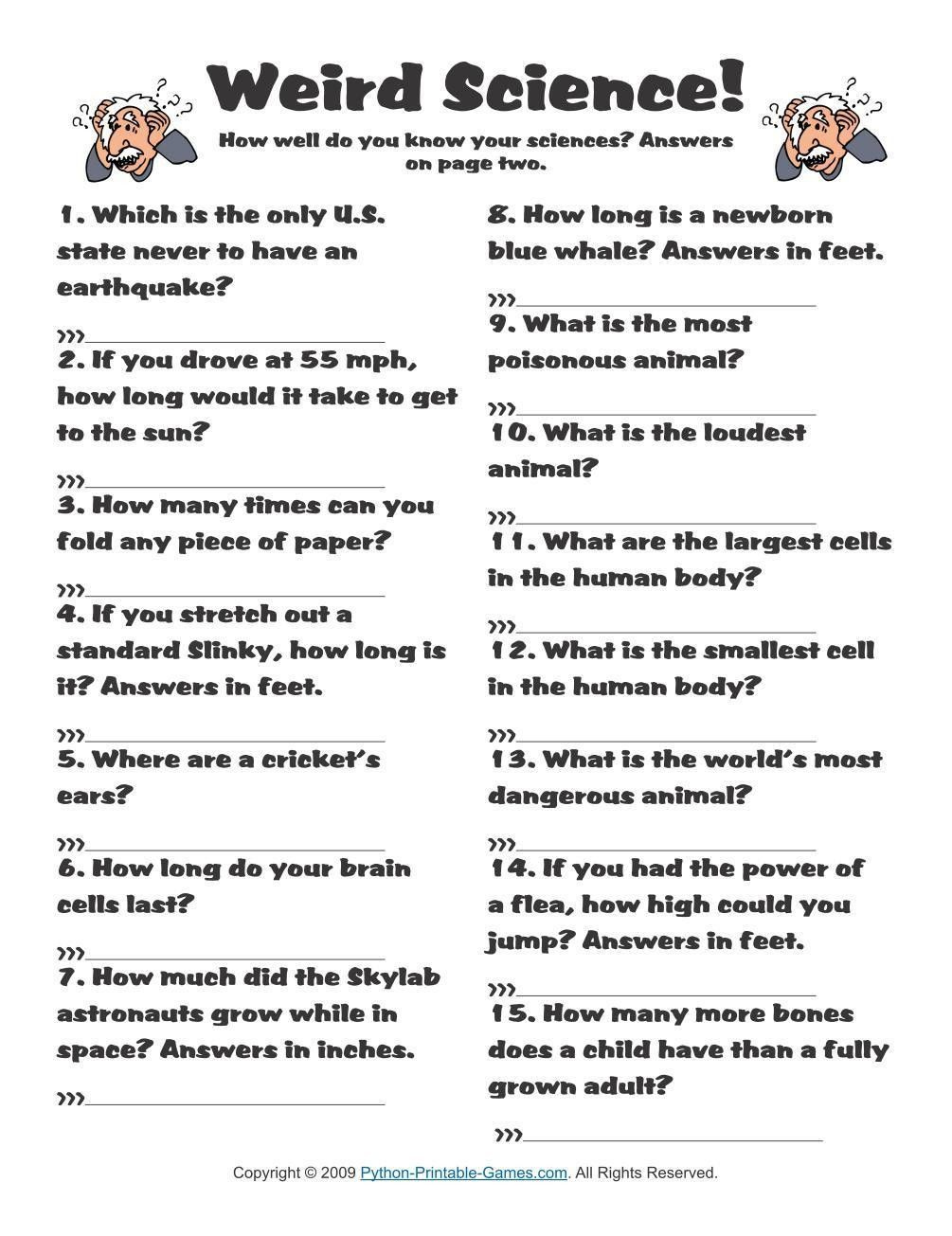 Fun Printable Quiz For Adults AdiPurwanto