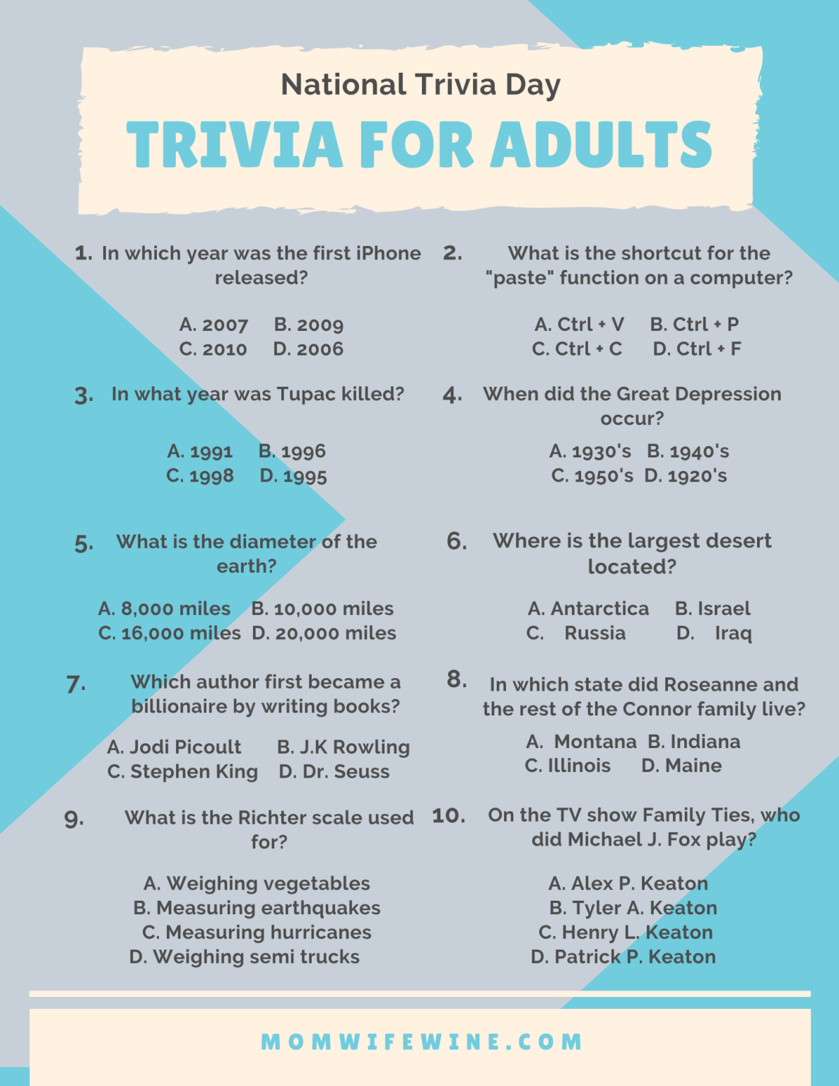 Fun Family Trivia Questions And Answers