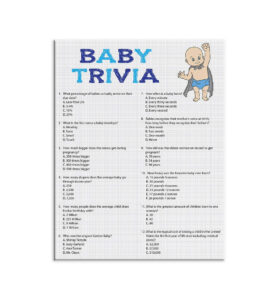 Funny Baby Shower Questions This Baby Shower Trivia Game Involves