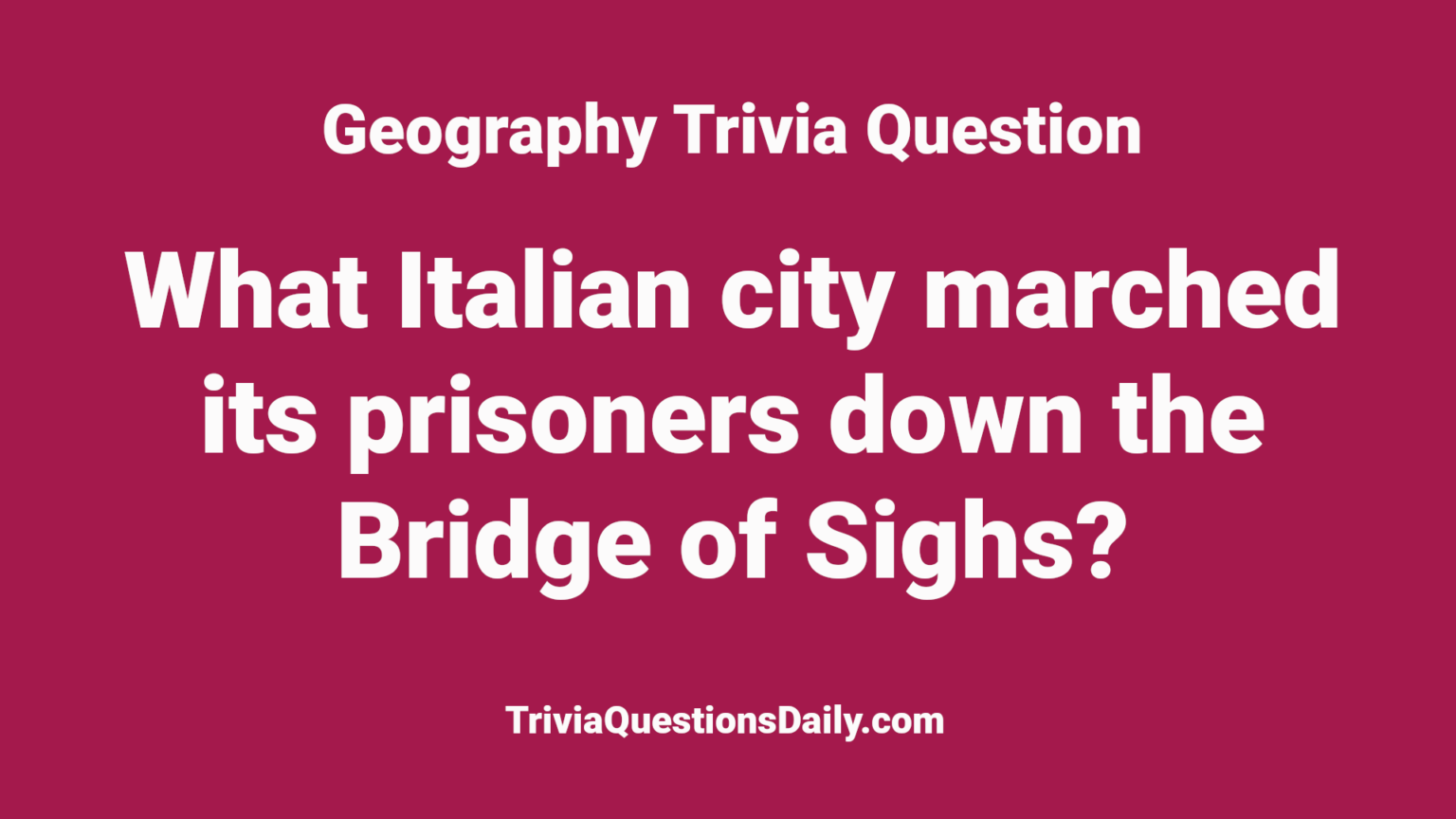 Geography Trivia Trivia Questions Daily