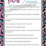 Girls Night Game 90s Trivia Game Printable Girls Night In Game