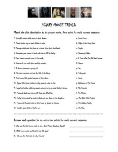 Halloween Brouhaha Scary Movie Night Halloween Quiz Halloween Facts