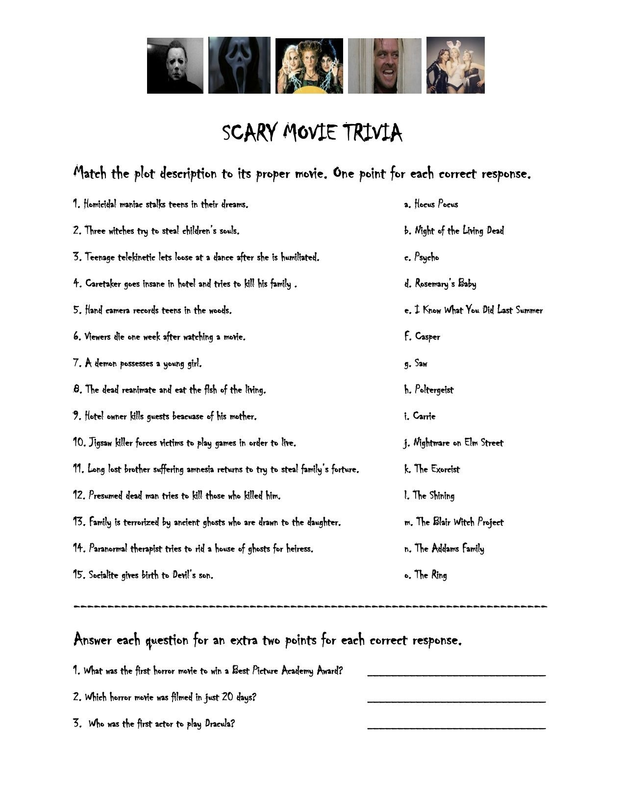 Halloween Trivia Questions And Answers Free Printable Free Printable