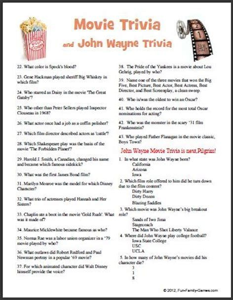 Funny Trivia Questions And Answers Printable