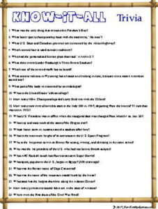 Know It All Trivia Etsy Funny Trivia Questions Trivia Questions