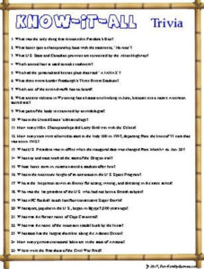 Know It All Trivia In 2020 With Images Know It All Trivia