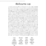 Melbourne Cup Word Search WordMint