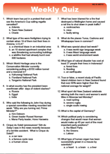 Ms Sholson s Students Weekly Current Events Quiz