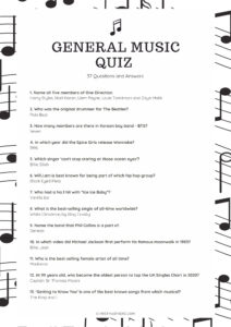 Music Trivia Quiz 37 Fun Questions And Answers For All Ages