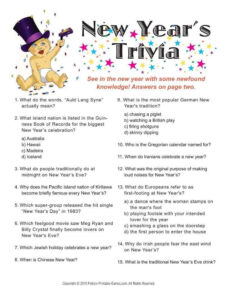 New Year s Eve New Years Eve Games New Years Trivia New Year s Games